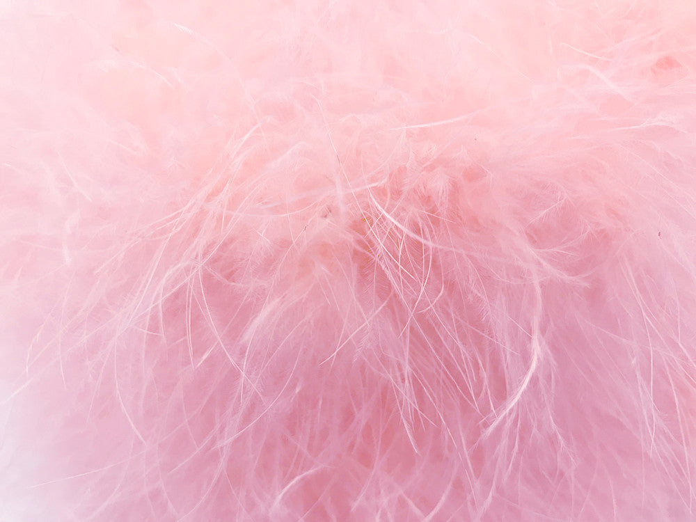 2 Yards - Baby Pink Turkey Medium Weight Marabou Feather Boa 25 Gram