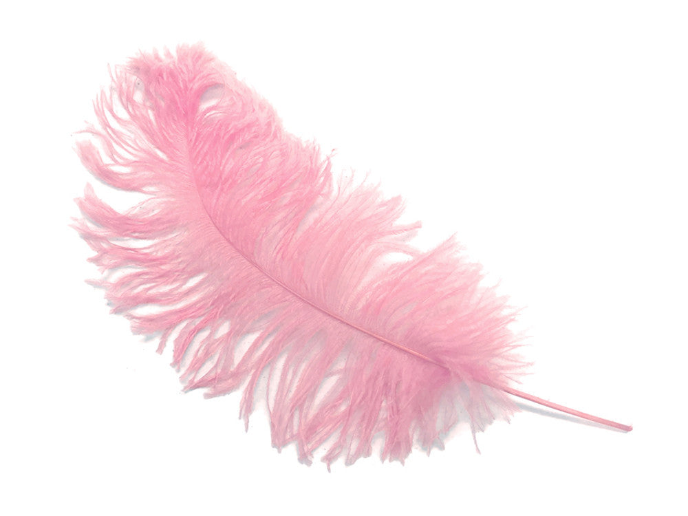 1/2 Lb - 12-16" Light Pink Ostrich Tail Wholesale Fancy Feathers (Bulk)