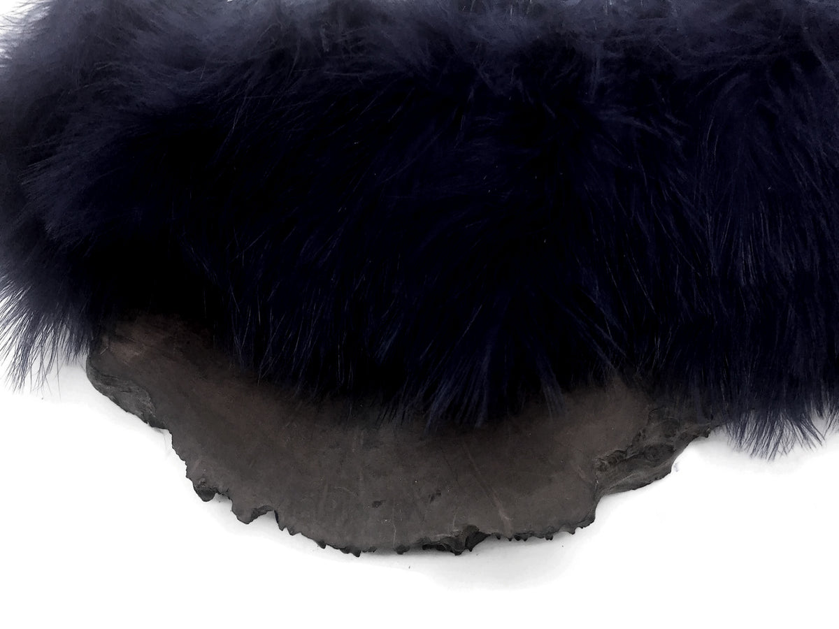 1 Yard - Black Marabou Turkey Fluff Feather Fringe Trim