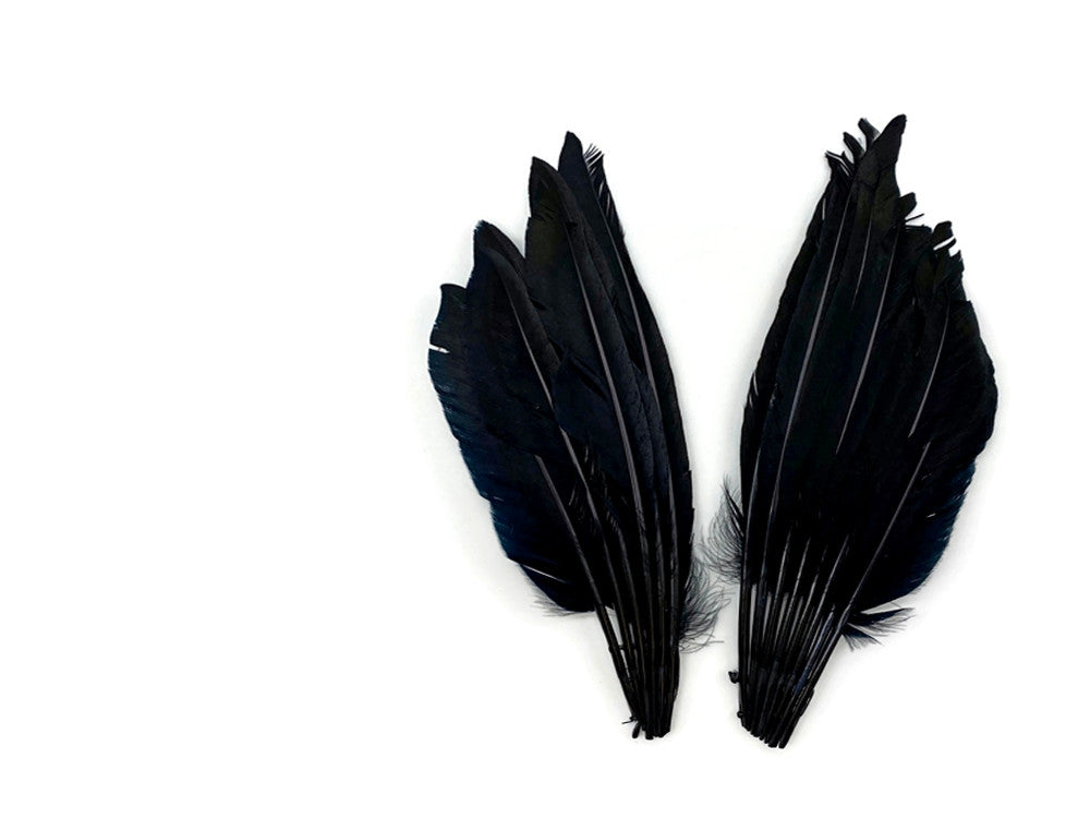 1 Piece - Black Dyed Duck Pointer Wing Fan Trim Pad