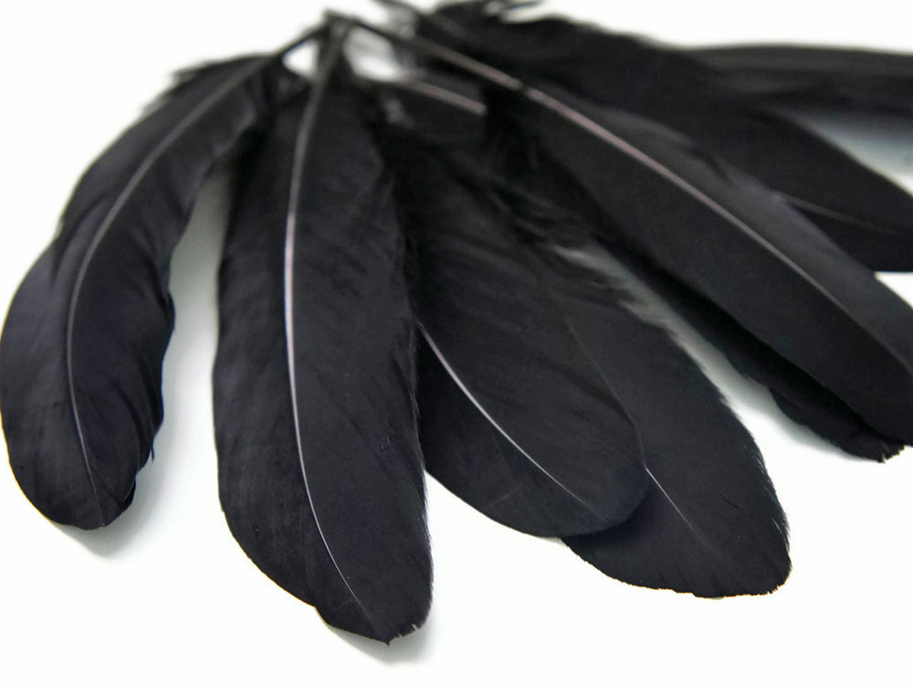 1 Pack - Black Goose Satinettes Pallet Soft Wing Quill Loose Feathers - 0.3 Oz