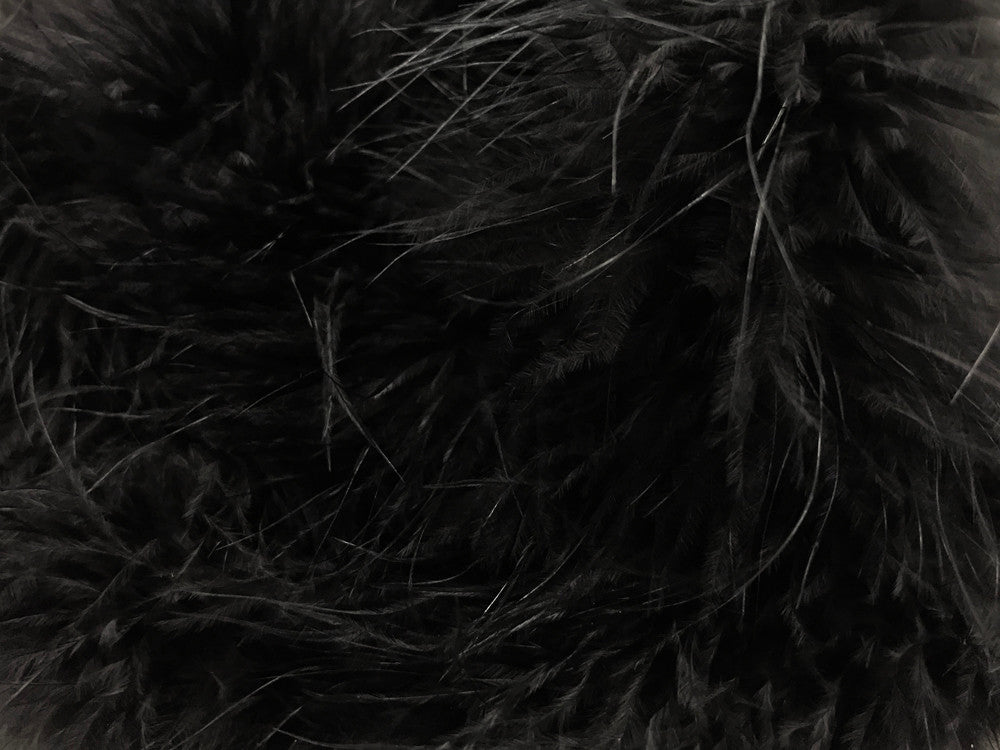 2 Yards - Black Turkey Medium Weight Marabou Feather Boa 25 Gram