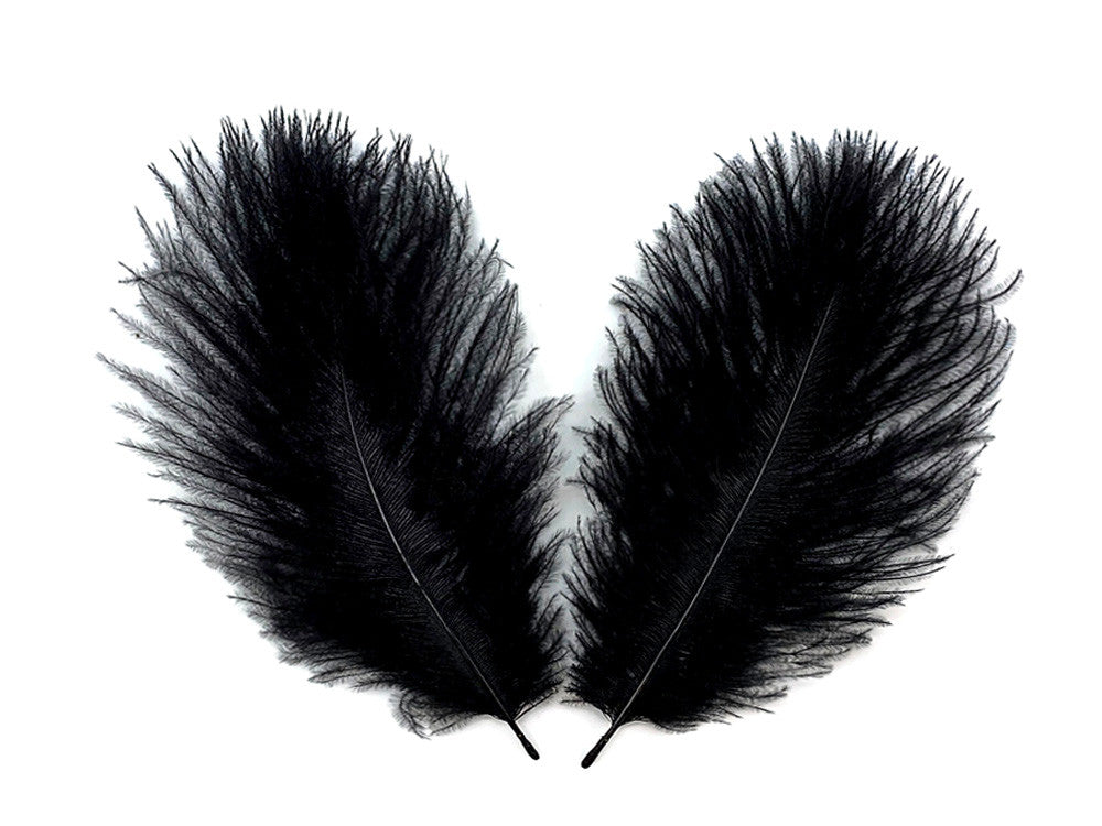 1 Pack - Black Ostrich Small Confetti Feathers 0.3 Oz