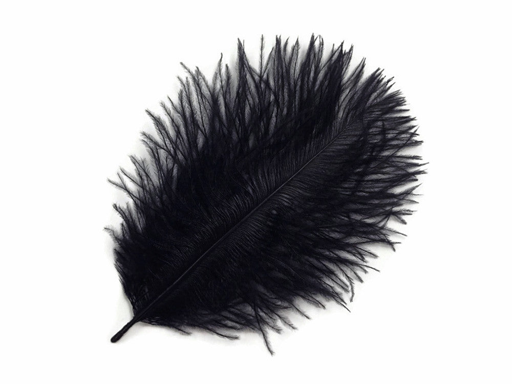 Wholesale Pack - Black Ostrich Small Confetti Feathers (Bulk)