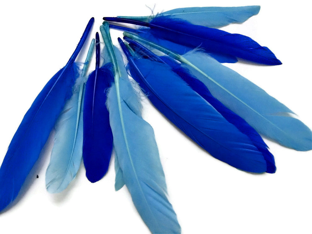 1 Pack - Royal Blue Dyed Duck Cochettes Loose Wing Quill Feather 0.30 Oz.