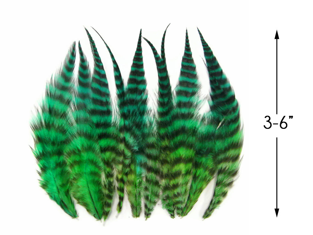 1 Dozen - Short Bluemoon Whiting Farm Rooster Saddle Hair Extension Feather Blendz