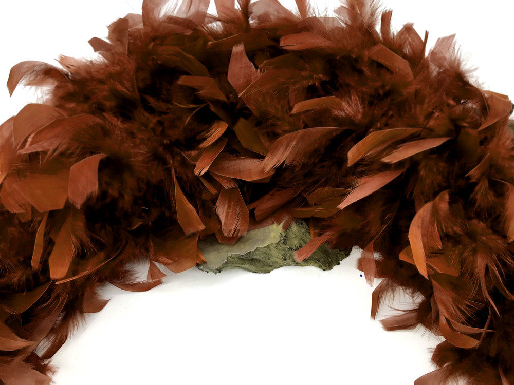 2 Yards - Brown Heavy Weight Chandelle Feather Boa | 80 Gram