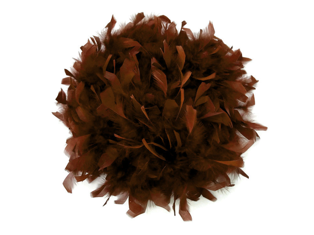 2 Yards - Brown Heavy Weight Chandelle Feather Boa | 80 Gram