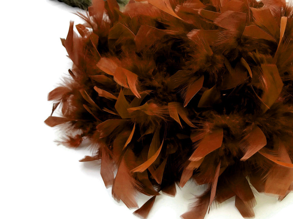 2 Yards - Brown Heavy Weight Chandelle Feather Boa | 80 Gram