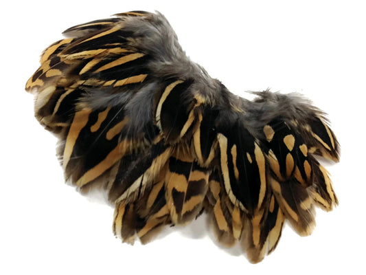 10 Pieces - Natural Brown Barred Partridge Small Plumage Feathers