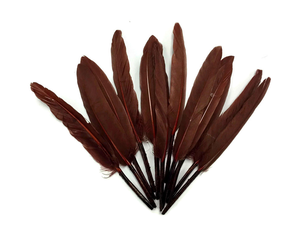 1/4 Lb. - Brown Dyed Duck Cochettes Loose Wing Quill Wholesale Feather (Bulk)