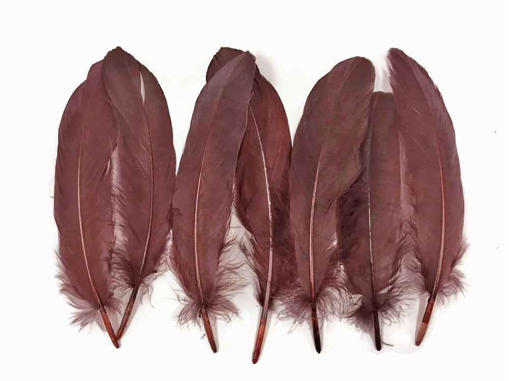 1/4 lbs. - Brown Goose Satinettes Pallet Soft Wing Quill Wholesale Feathers (Bulk)