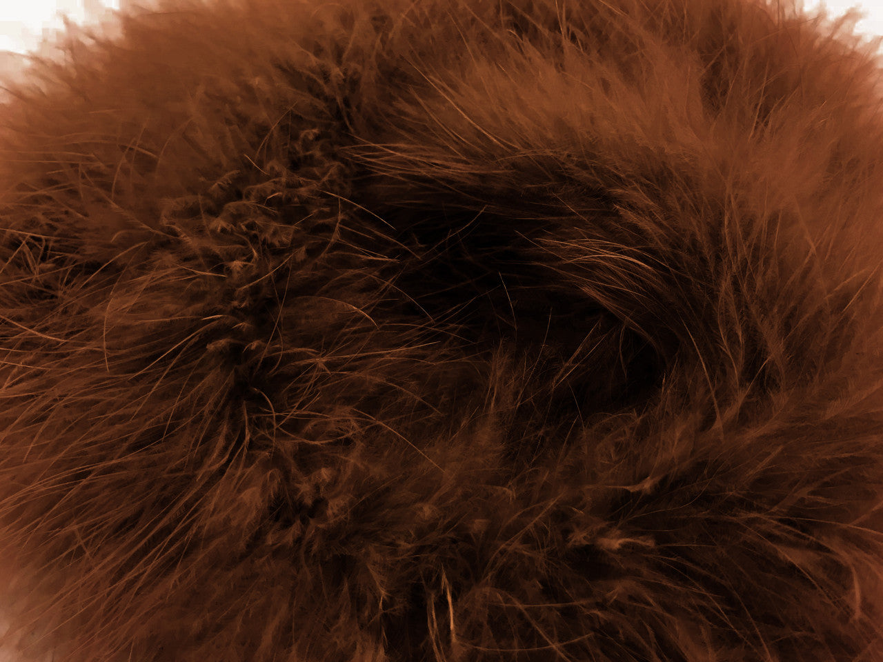 2 Yards - Brown Turkey Medium Weight Marabou Feather Boa 25 Gram