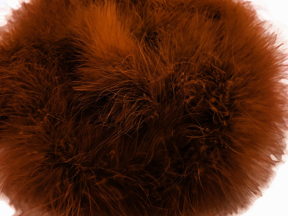 2 Yards - Brown Turkey Medium Weight Marabou Feather Boa 25 Gram