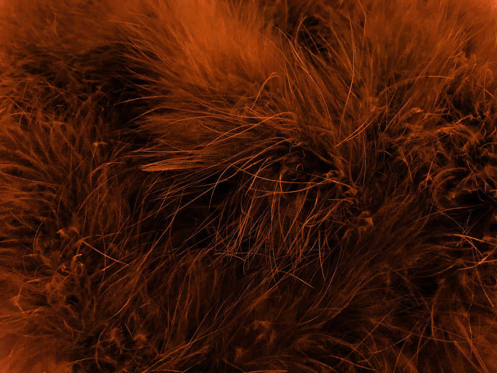 2 Yards - Brown Turkey Medium Weight Marabou Feather Boa 25 Gram