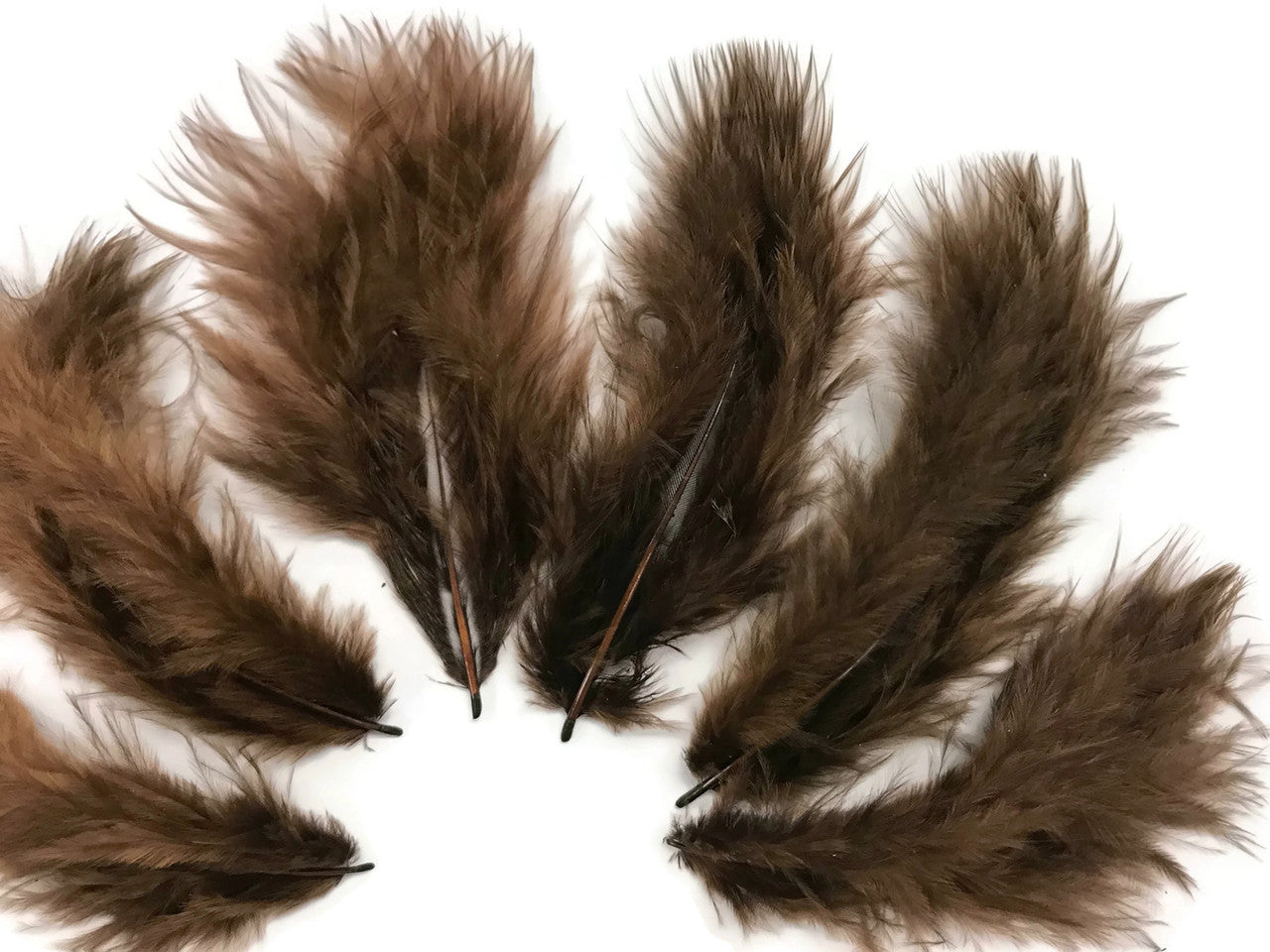 1/4 Lb - Brown Turkey Marabou Short Down Fluffy Loose Wholesale Feathers (Bulk)