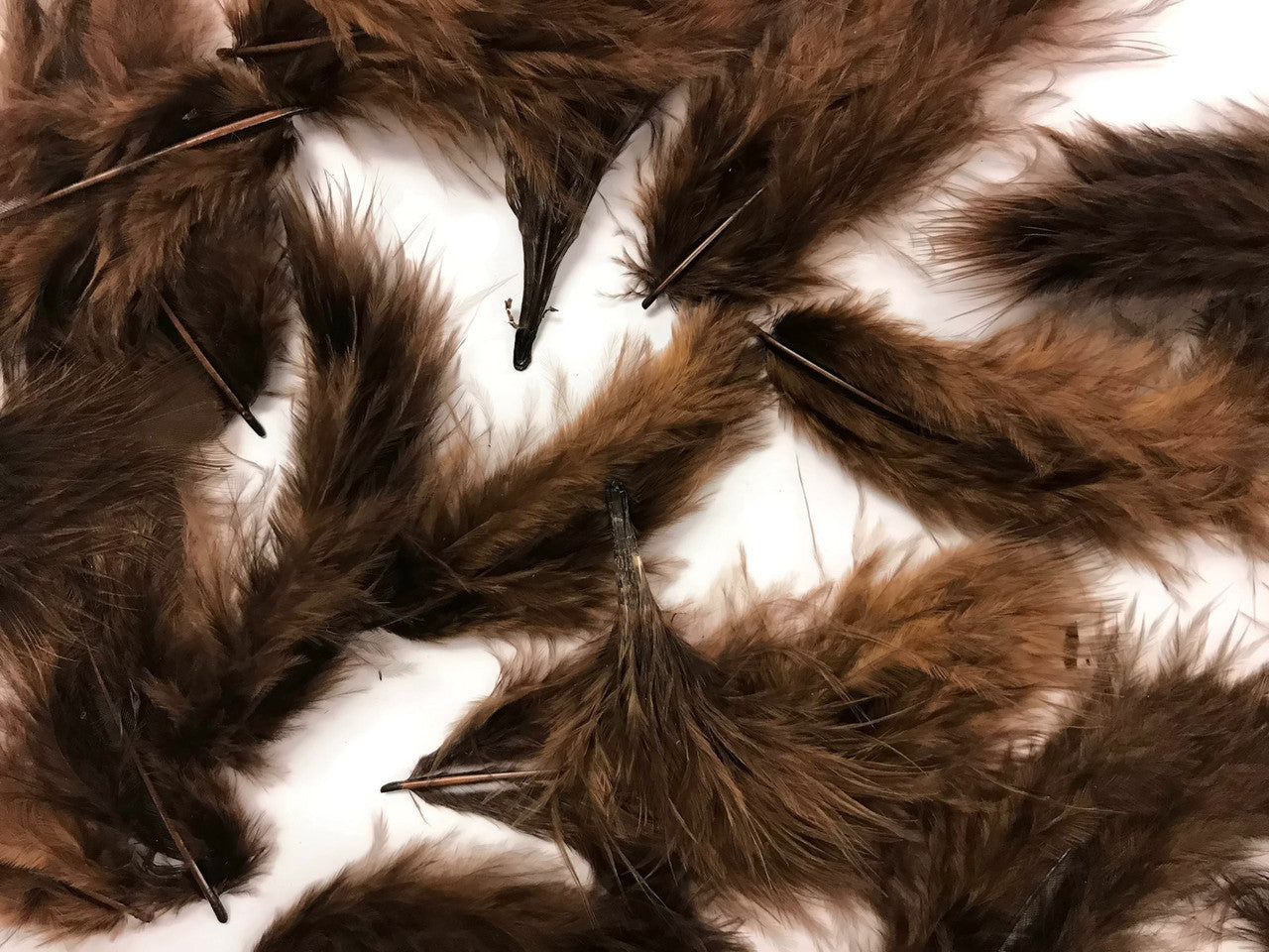 1/4 Lb - Brown Turkey Marabou Short Down Fluffy Loose Wholesale Feathers (Bulk)