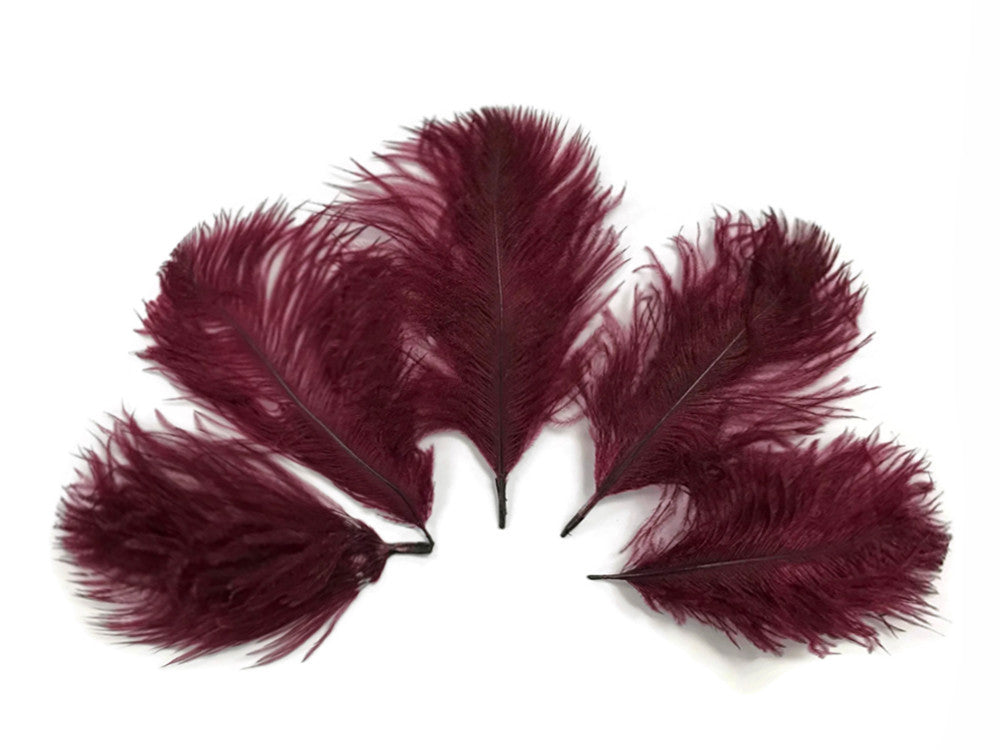 1 Pack - Burgundy Ostrich Small Confetti Feathers 0.3 Oz