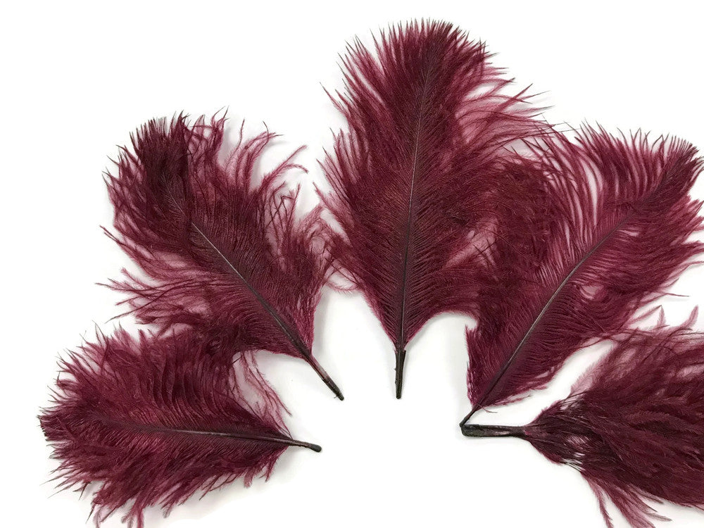 1 Pack - Burgundy Ostrich Small Confetti Feathers 0.3 Oz