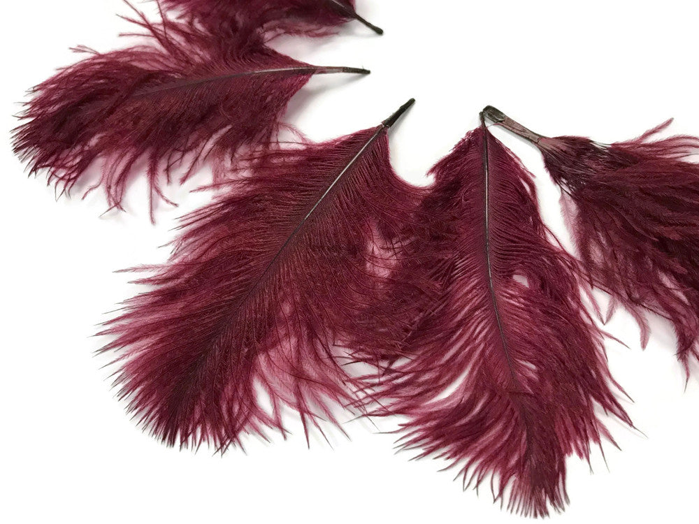 1 Pack - Burgundy Ostrich Small Confetti Feathers 0.3 Oz