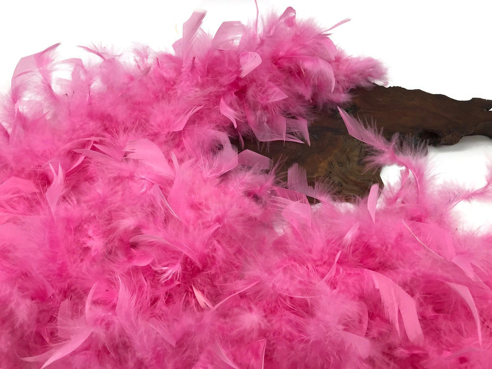 2 Yards - Candy Pink Heavy Weight Chandelle Feather Boa | 80 Gram