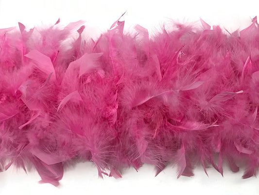 2 Yards - Candy Pink Heavy Weight Chandelle Feather Boa | 80 Gram