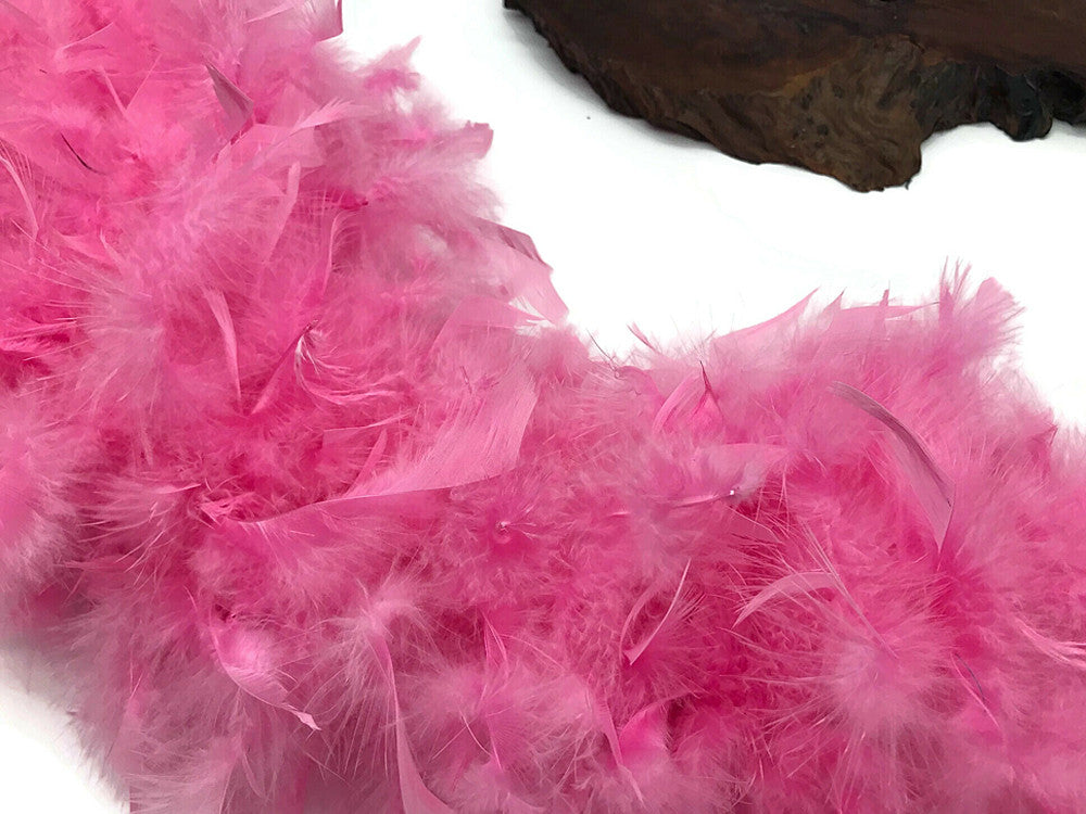 2 Yards - Candy Pink Heavy Weight Chandelle Feather Boa | 80 Gram