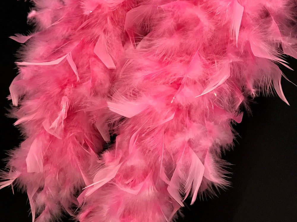2 Yards - Candy Pink Heavy Weight Chandelle Feather Boa | 80 Gram