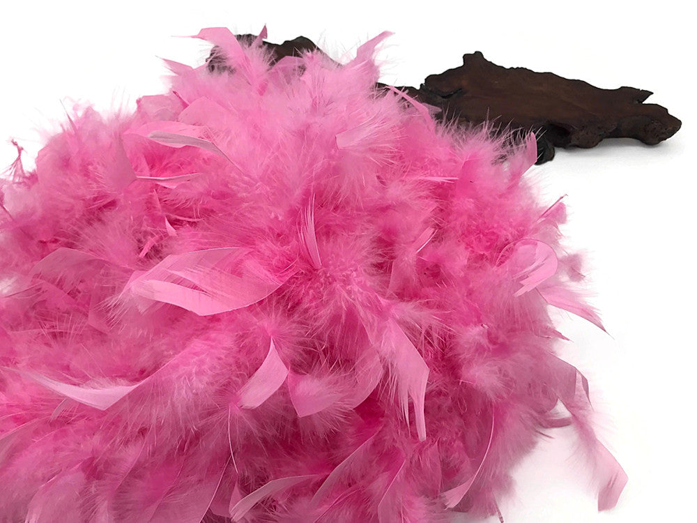 2 Yards - Candy Pink Heavy Weight Chandelle Feather Boa | 80 Gram