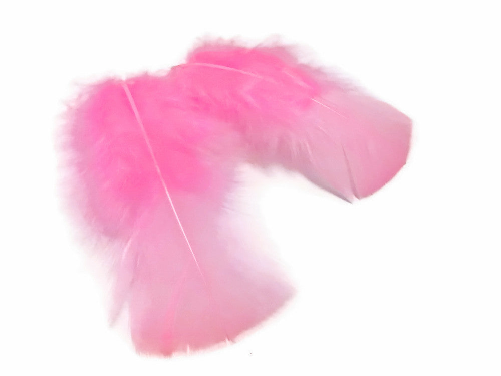 1/4 Lb - Candy Pink Turkey T-Base Wholesale Body Plumage Feathers (Bulk)