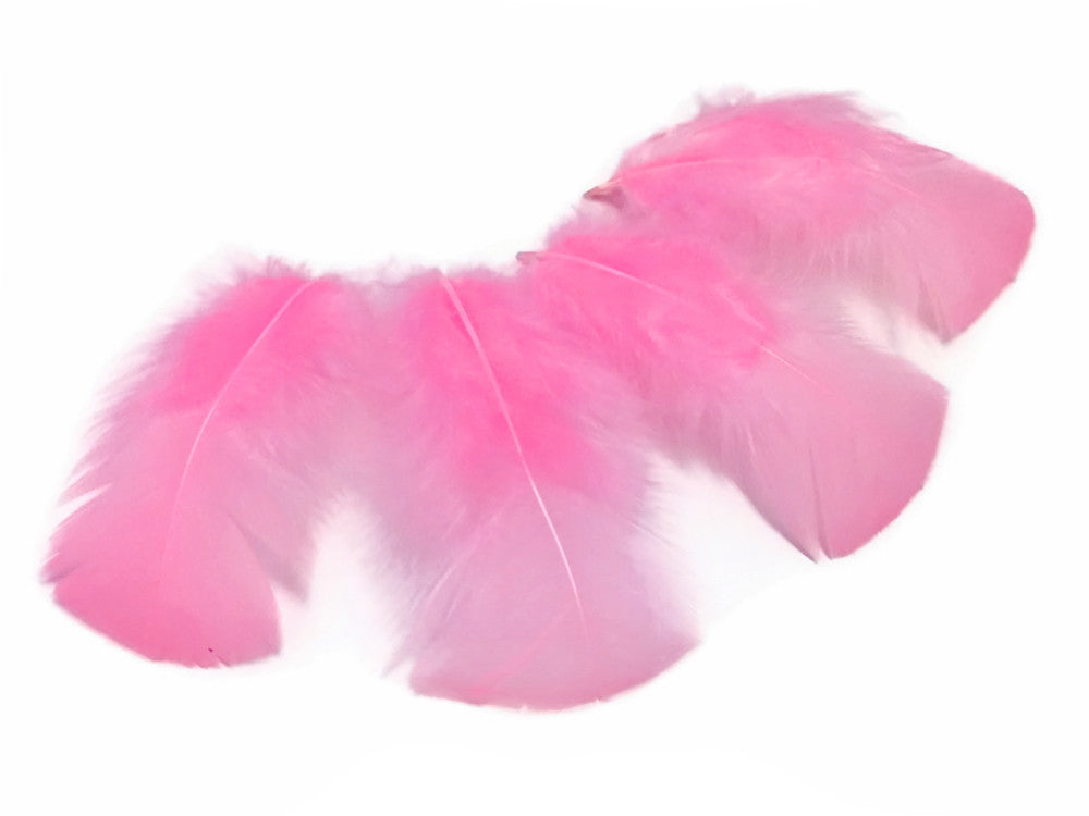 1/4 Lb - Candy Pink Turkey T-Base Wholesale Body Plumage Feathers (Bulk)