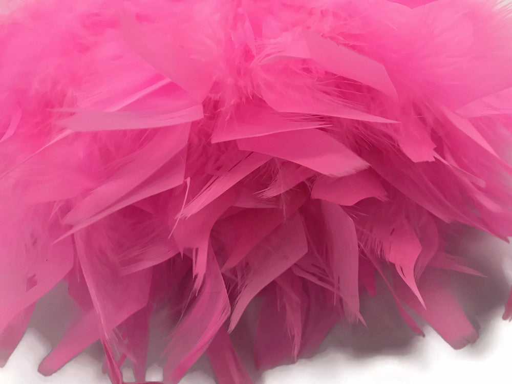 1 Yard – Candy Pink Chandelle Turkey Fluffy Feather Trim 