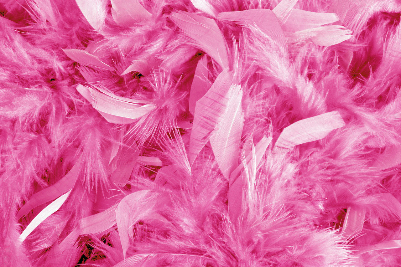 1 Yard – Candy Pink Chandelle Turkey Fluffy Feather Trim 