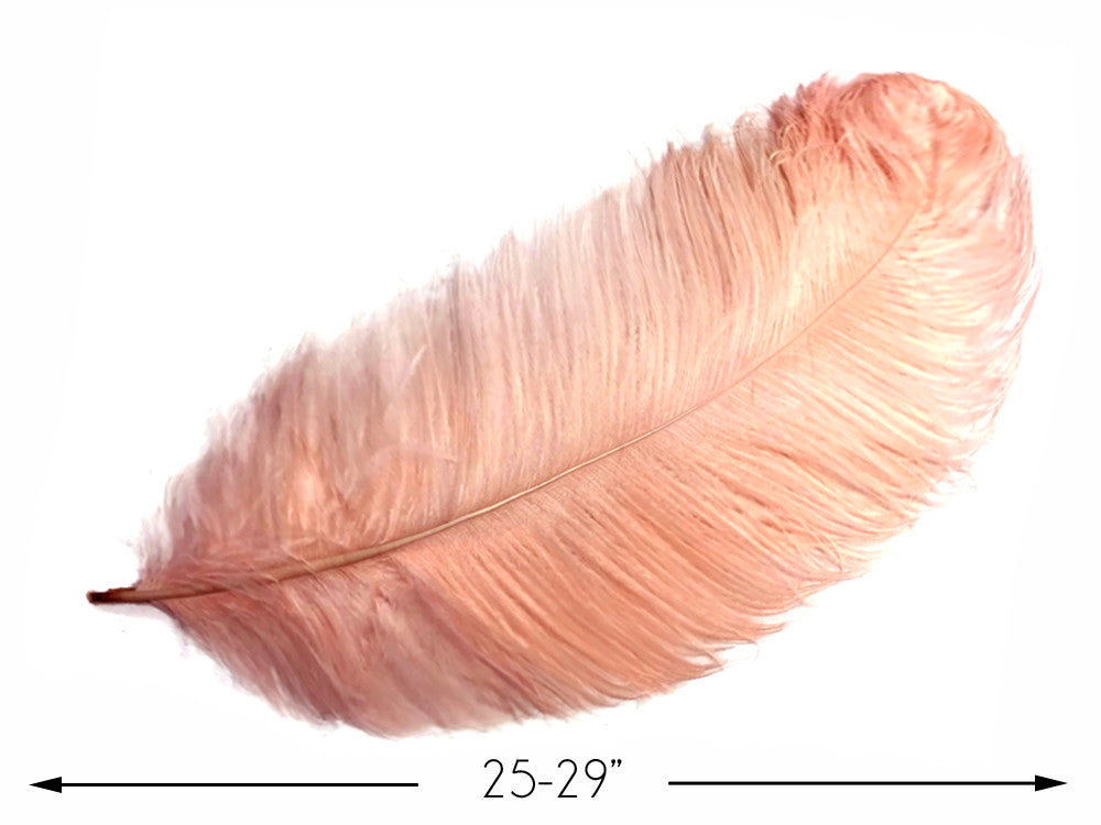 1/2 Lb. - 25-29" Champagne Large Ostrich Wing Plume Wholesale Feathers (Bulk)