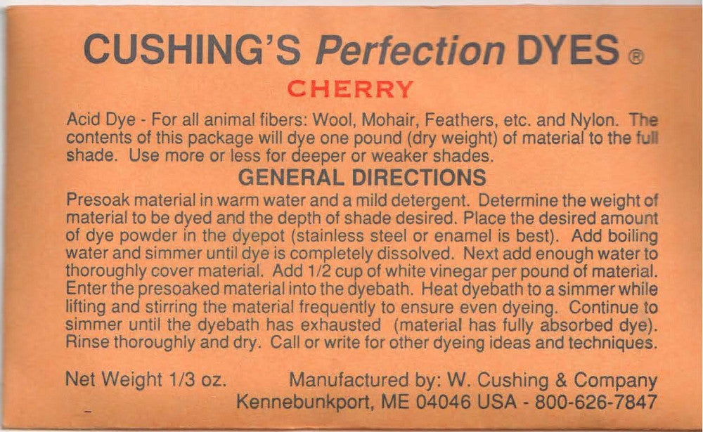 Cherry Cushing Acid Dye