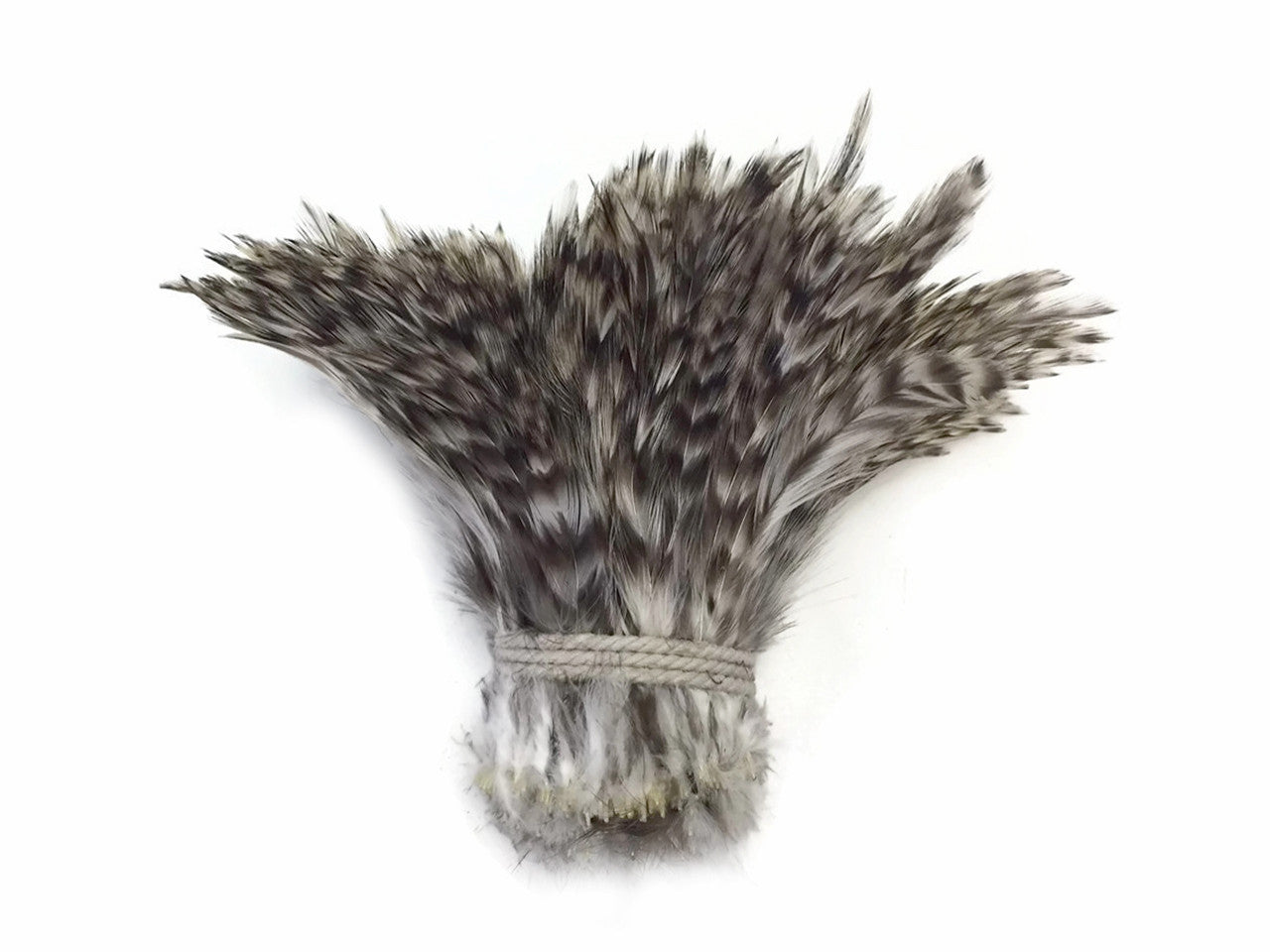 1 Yard - Grey Chinchilla Strung Rooster Neck Hackle Wholesale Feathers (Bulk)