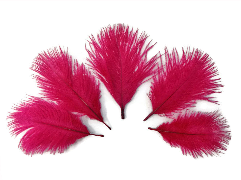 Wholesale Pack - Claret Ostrich Small Confetti Feathers (Bulk)