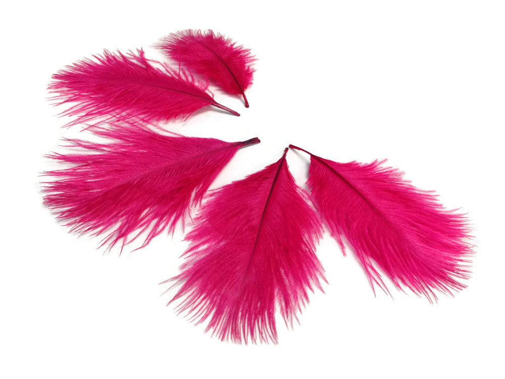 Wholesale Pack - Claret Ostrich Small Confetti Feathers (Bulk)