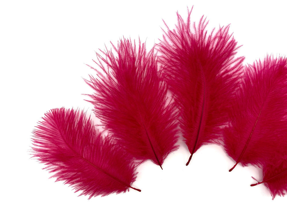 Wholesale Pack - Claret Ostrich Small Confetti Feathers (Bulk)