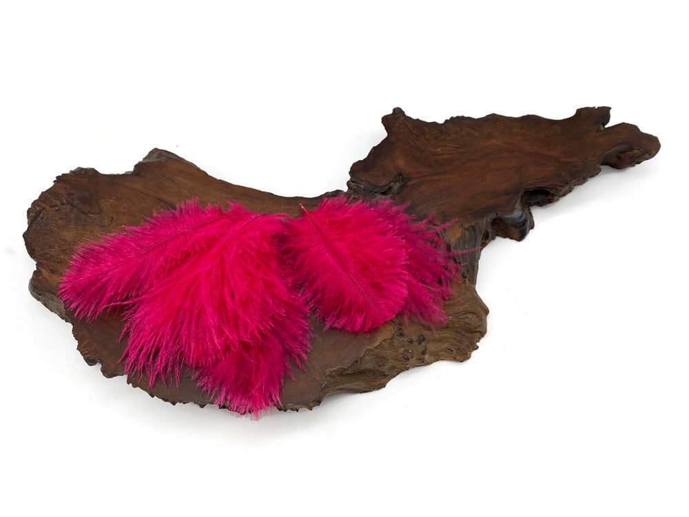 Wholesale Pack - Claret Ostrich Small Confetti Feathers (Bulk)