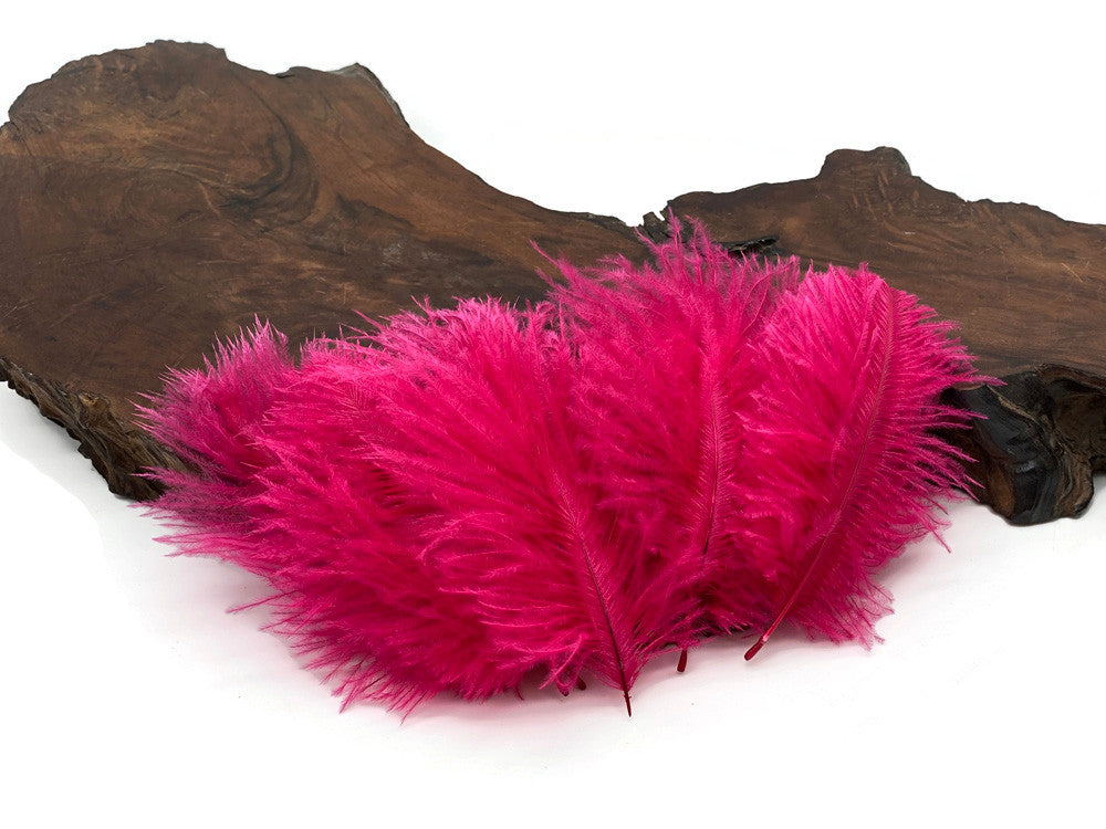 Wholesale Pack - Claret Ostrich Small Confetti Feathers (Bulk)