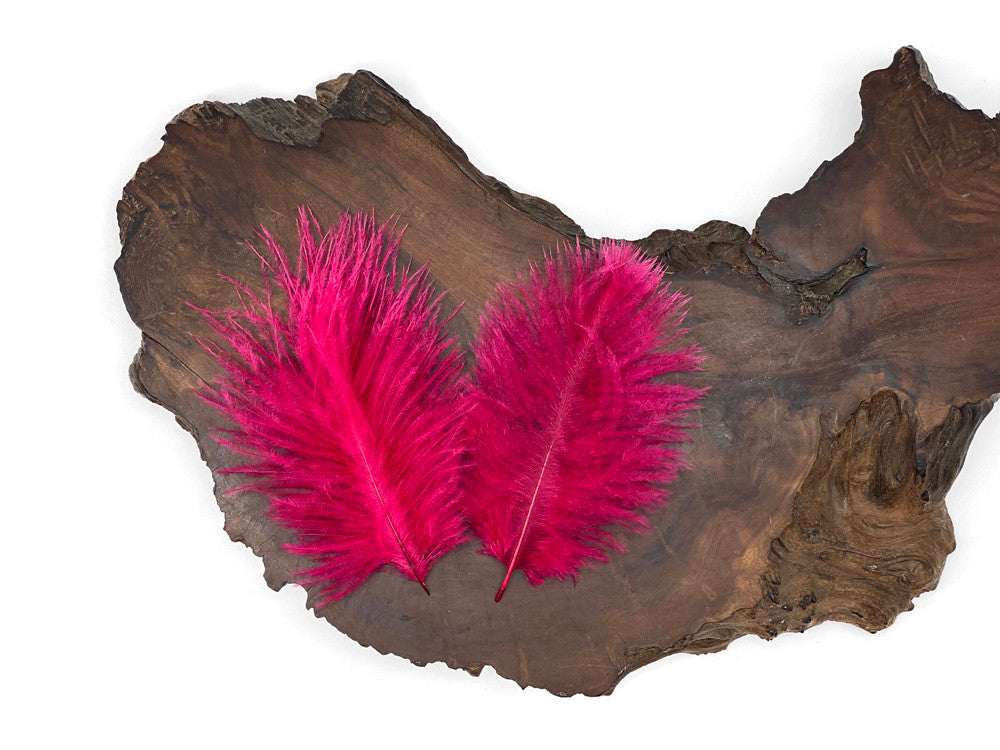 Wholesale Pack - Claret Ostrich Small Confetti Feathers (Bulk)