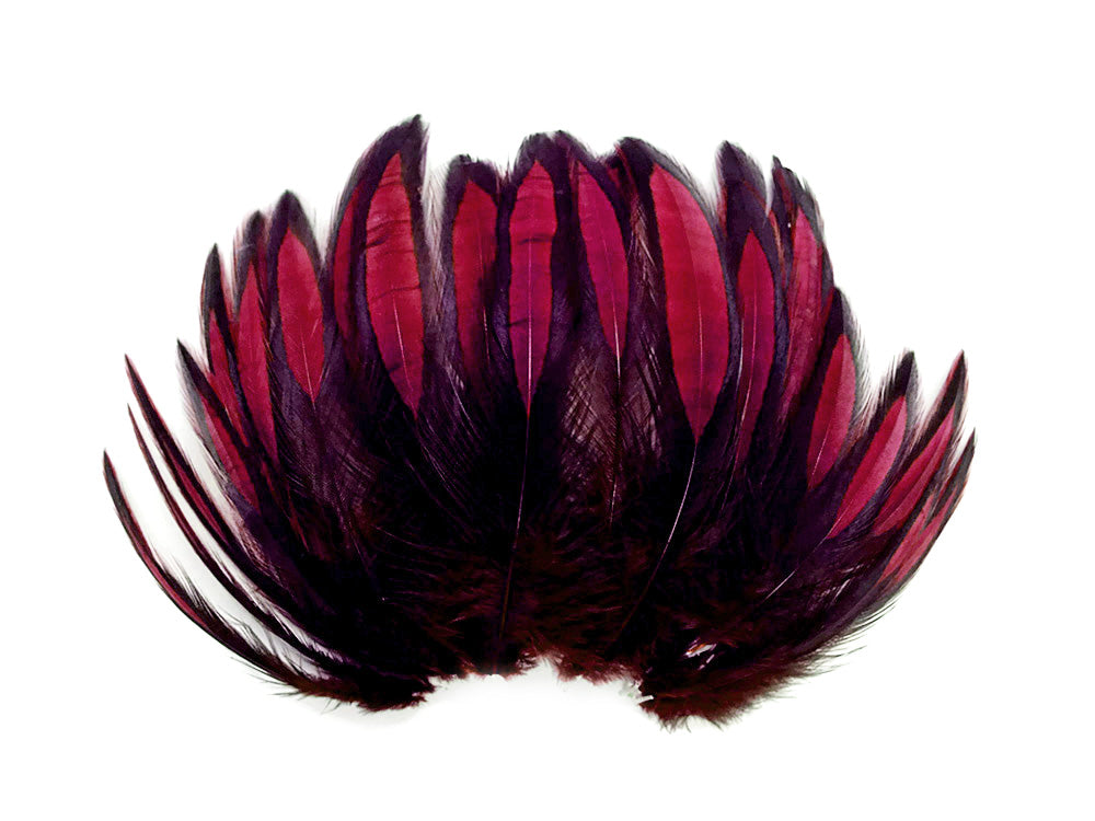 1 Dozen - Claret Whiting Farms BLW Laced Hen Cape Loose Feathers