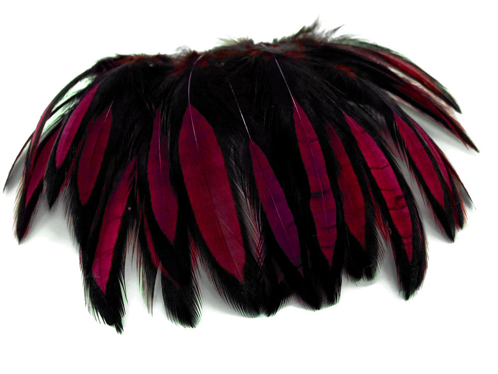 1 Dozen - Claret Whiting Farms BLW Laced Hen Cape Loose Feathers