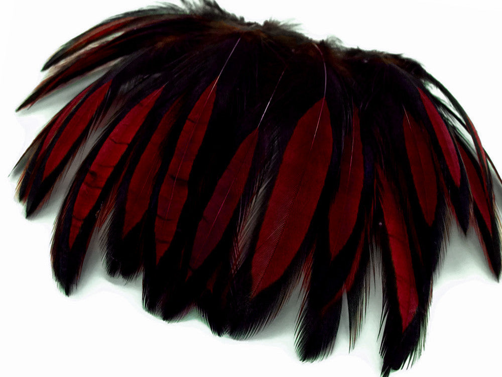 1 Dozen - Claret Whiting Farms BLW Laced Hen Cape Loose Feathers