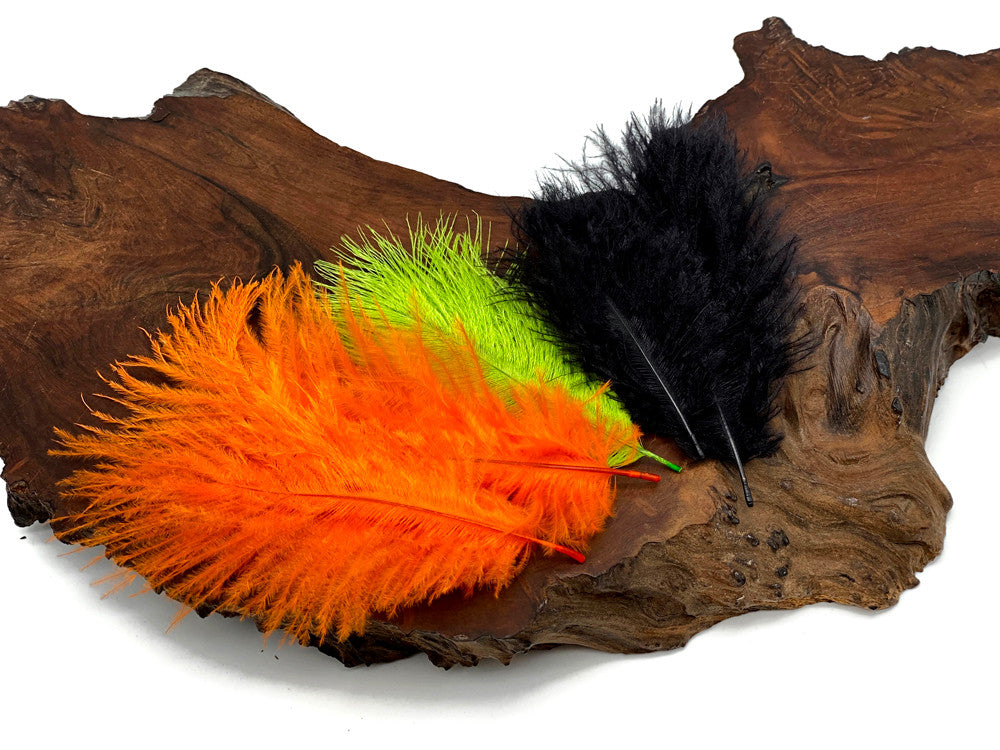 Wholesale Pack - Orange Ostrich Small Confetti Feathers (Bulk)