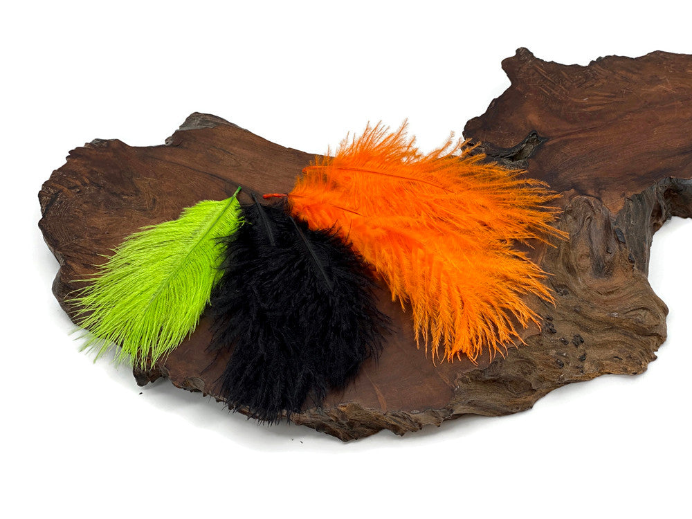 1 Pack - Orange Ostrich Small Confetti Feathers 0.3 Oz