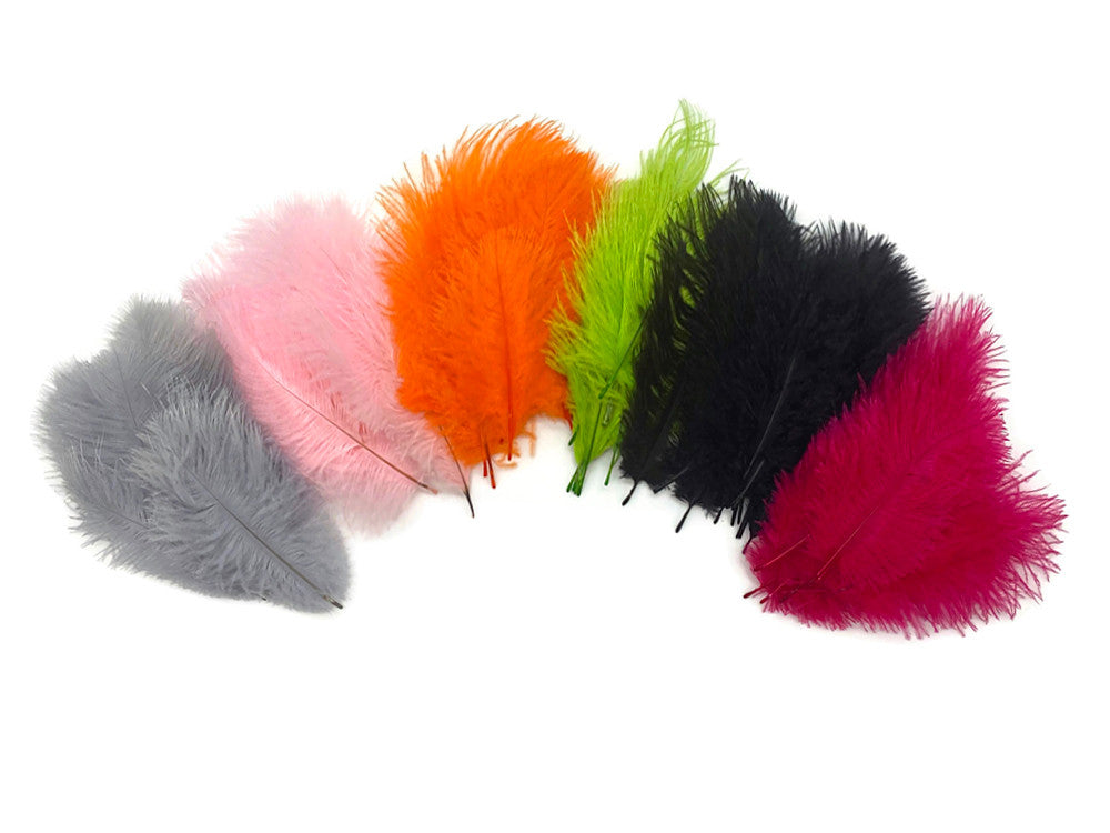 Wholesale Pack - Claret Ostrich Small Confetti Feathers (Bulk)