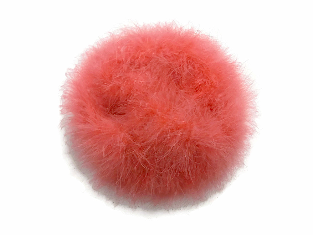 2 Yards - Coral Turkey Medium Weight Marabou Feather Boa 25 Gram