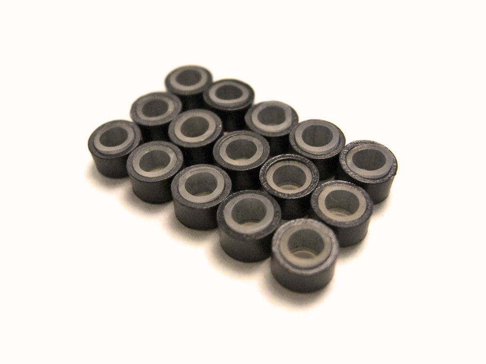 10 Pieces - Dark Brown Silicone Micro Ring Beads For Feather Hair Extensions